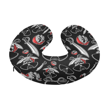 Pirate Pattern Print Design A05 U-Shaped Travel Neck Pillow