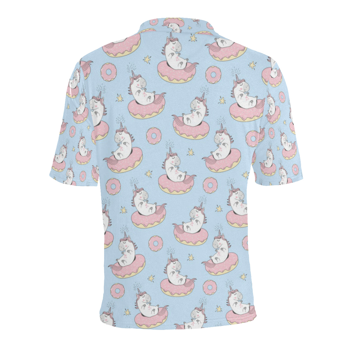 Donut Unicorn Pattern Print Design DN014 Men Polo Shirt