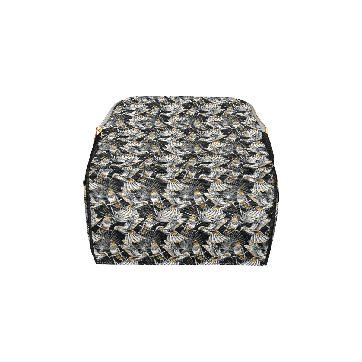 Hummingbird Gold Design Themed Print Diaper Bag Backpack
