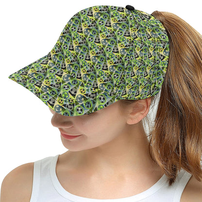 Soccer Ball Themed Print Pattern Snapback Cap