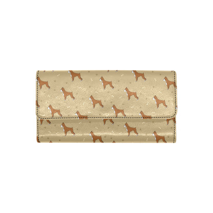 Boxers Pattern Print Design 02 Women's Trifold Wallet