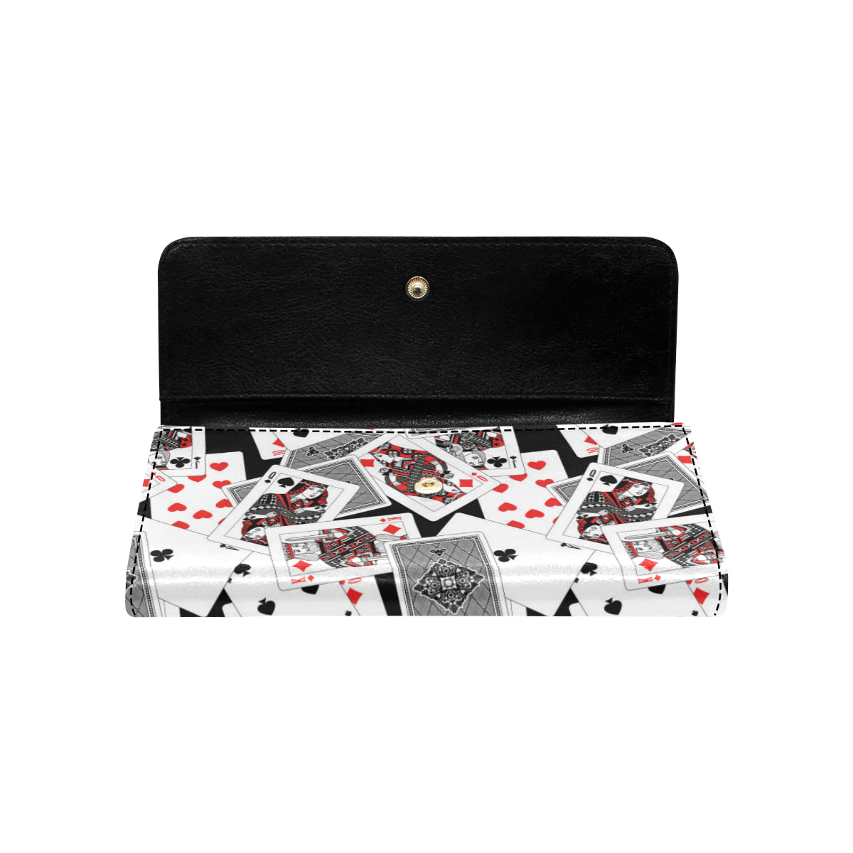 Poker Cards Pattern Print Design A04 Women's Trifold Wallet