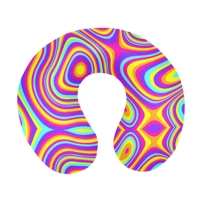 Liquid Pattern Print Design 06 U-Shaped Travel Neck Pillow