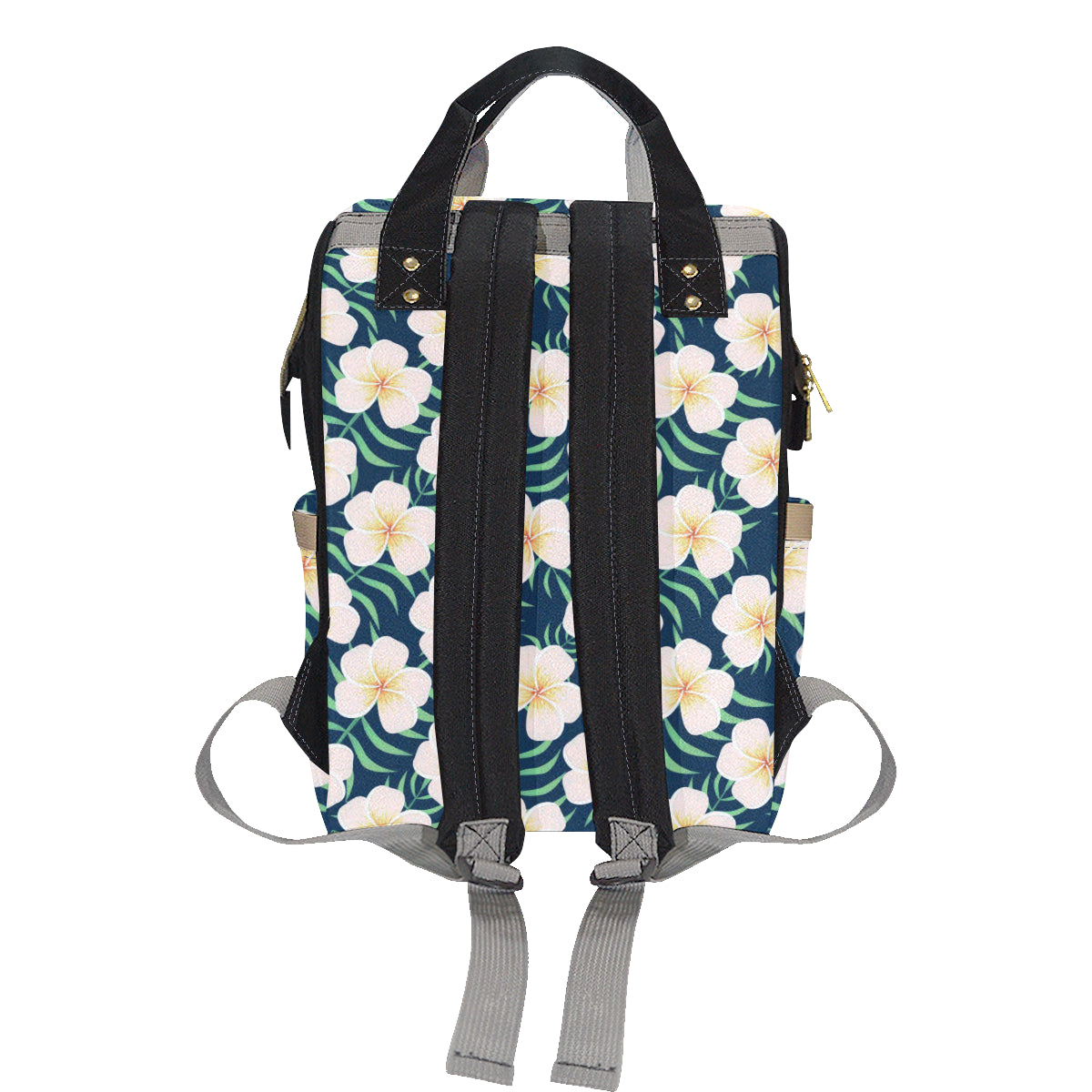 Pink Plumeria Pattern Print Design PM016 Diaper Bag Backpack