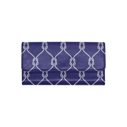 Rope Pattern Print Design A03 Women's Trifold Wallet