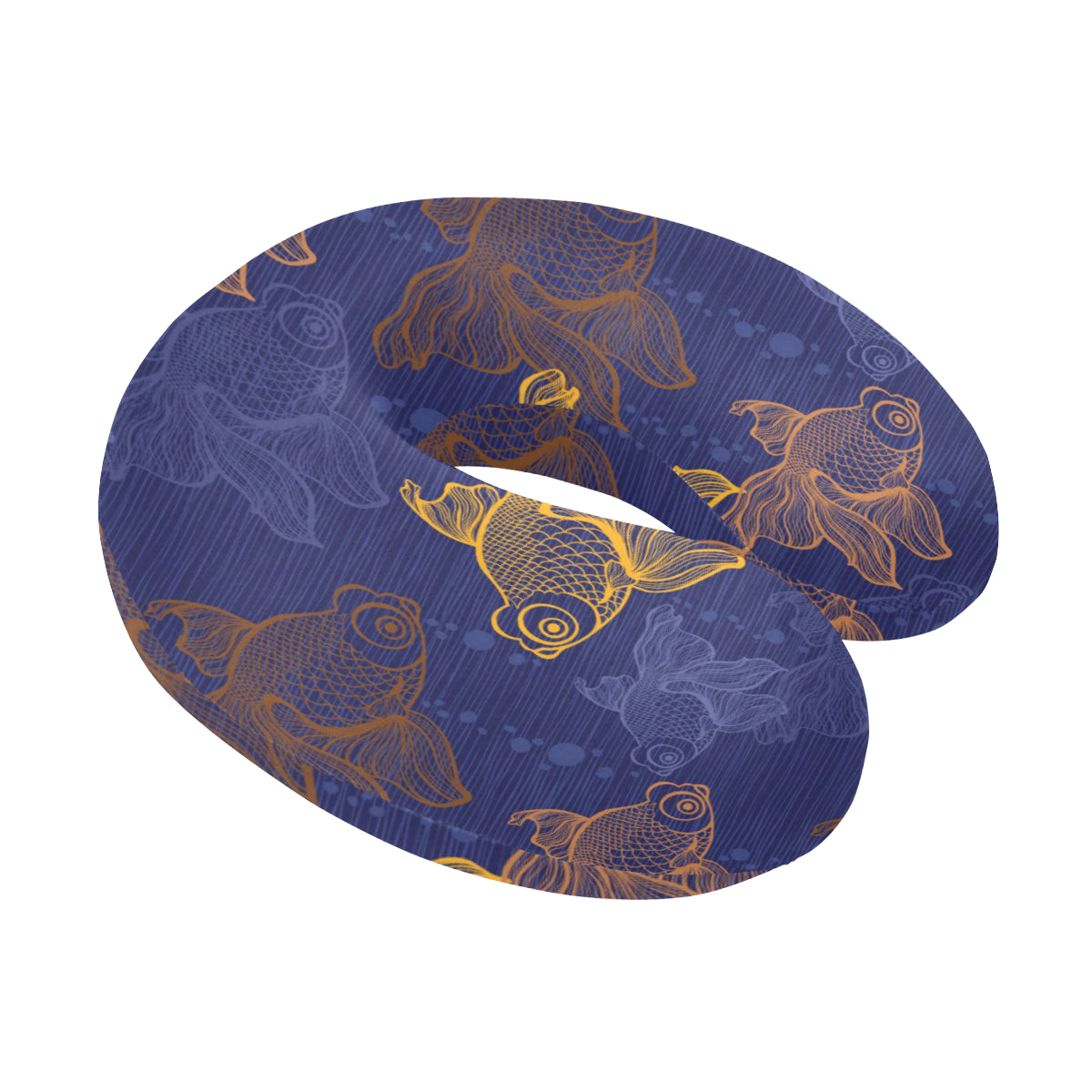 Goldfish Pattern Print Design 01 U-Shaped Travel Neck Pillow