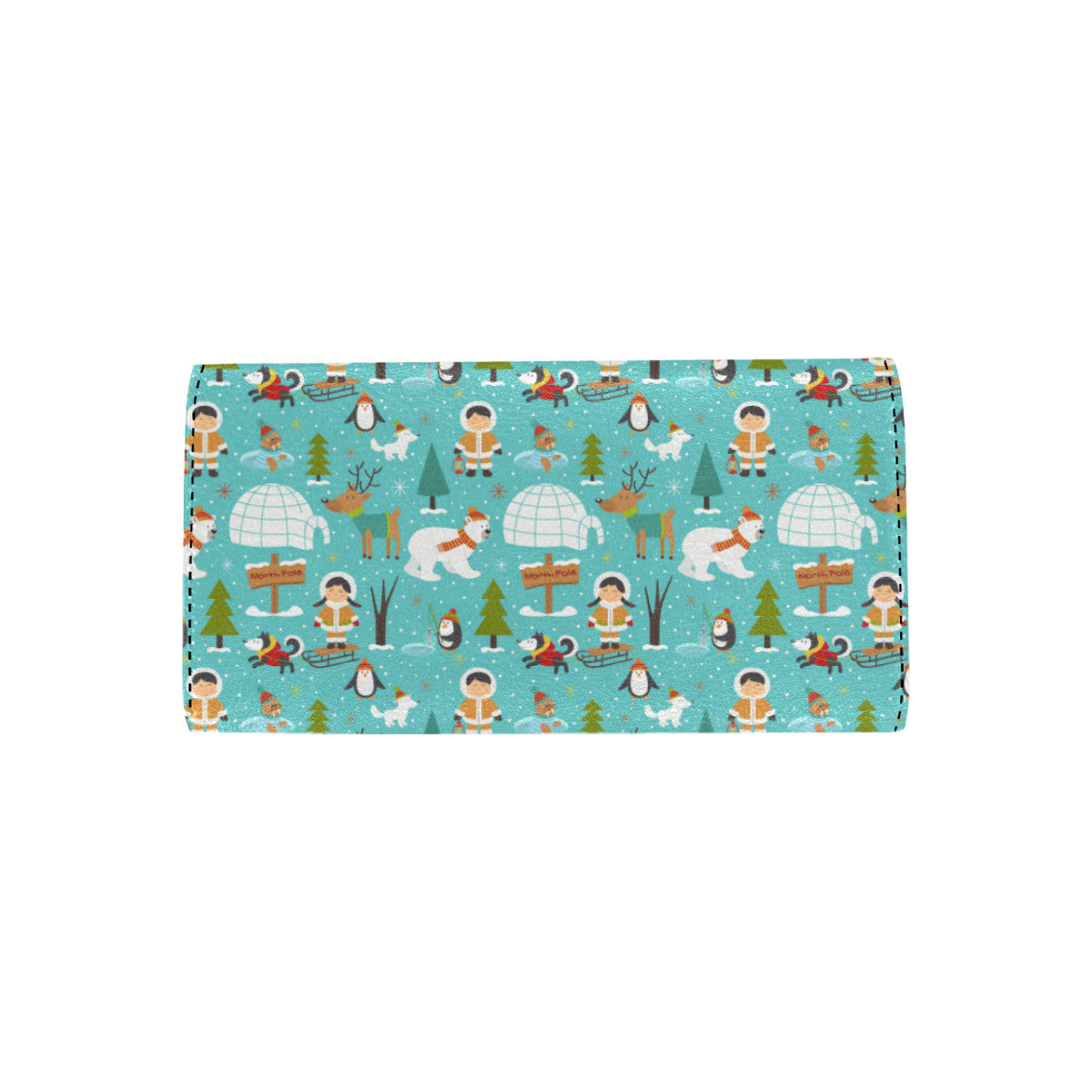 Eskimo Pattern Print Design 01 Women's Trifold Wallet