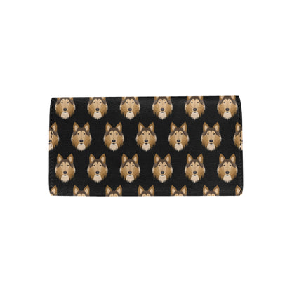 Collies Pattern Print Design 01 Women's Trifold Wallet