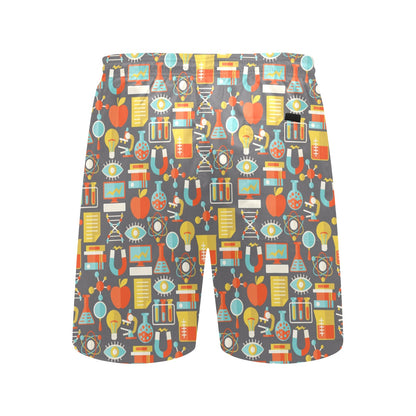 Science Print Design LKS302 Men's Swim Trunks Beach Shorts