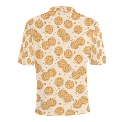 Waffle Print Design LKS303 Men Polo Shirt