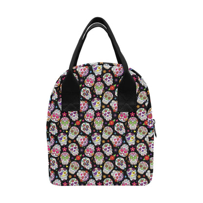 Sugar Skull Print Design LKS302 Insulated Lunch Bag
