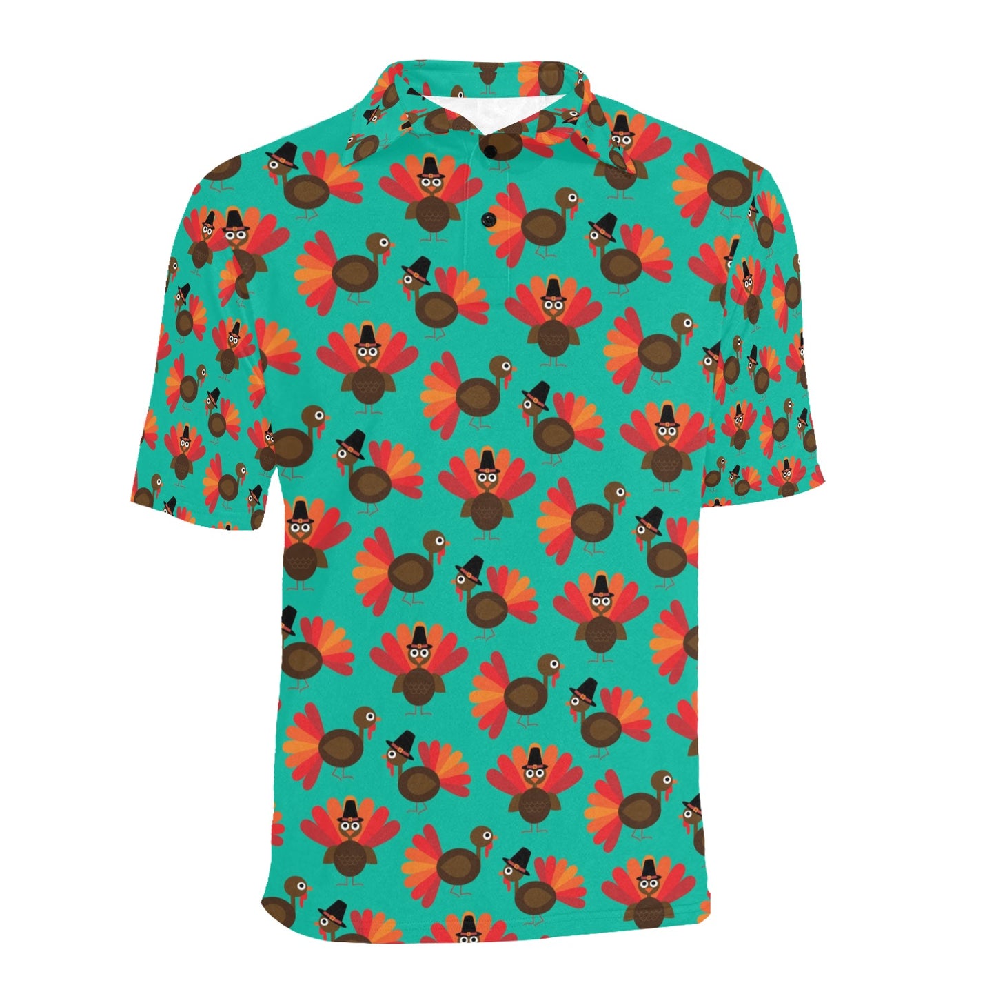 Thanksgiving Print Design LKS307 Men Polo Shirt