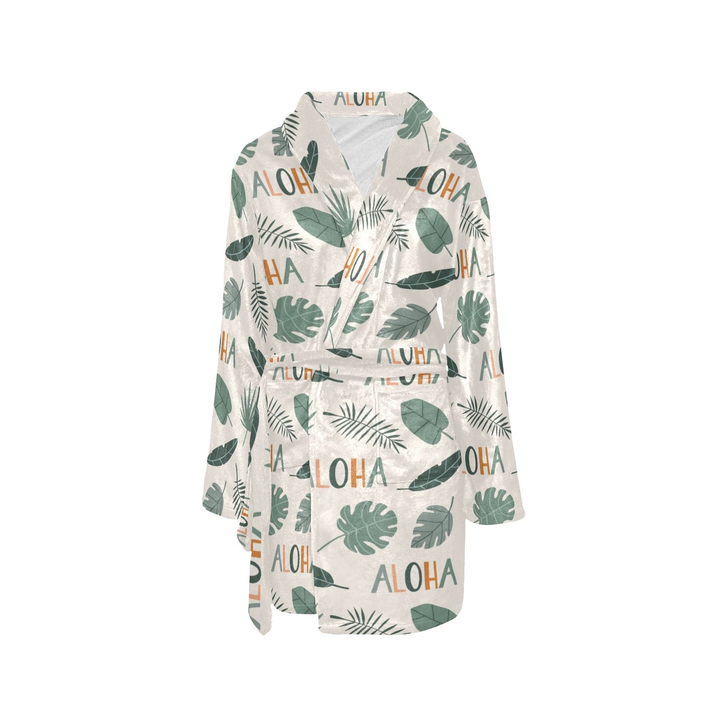 Aloha Hawaii Pattern Print Design 05 Women's Fleece Robe