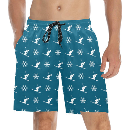 Ski Print Design LKS301 Men's Swim Trunks Beach Shorts