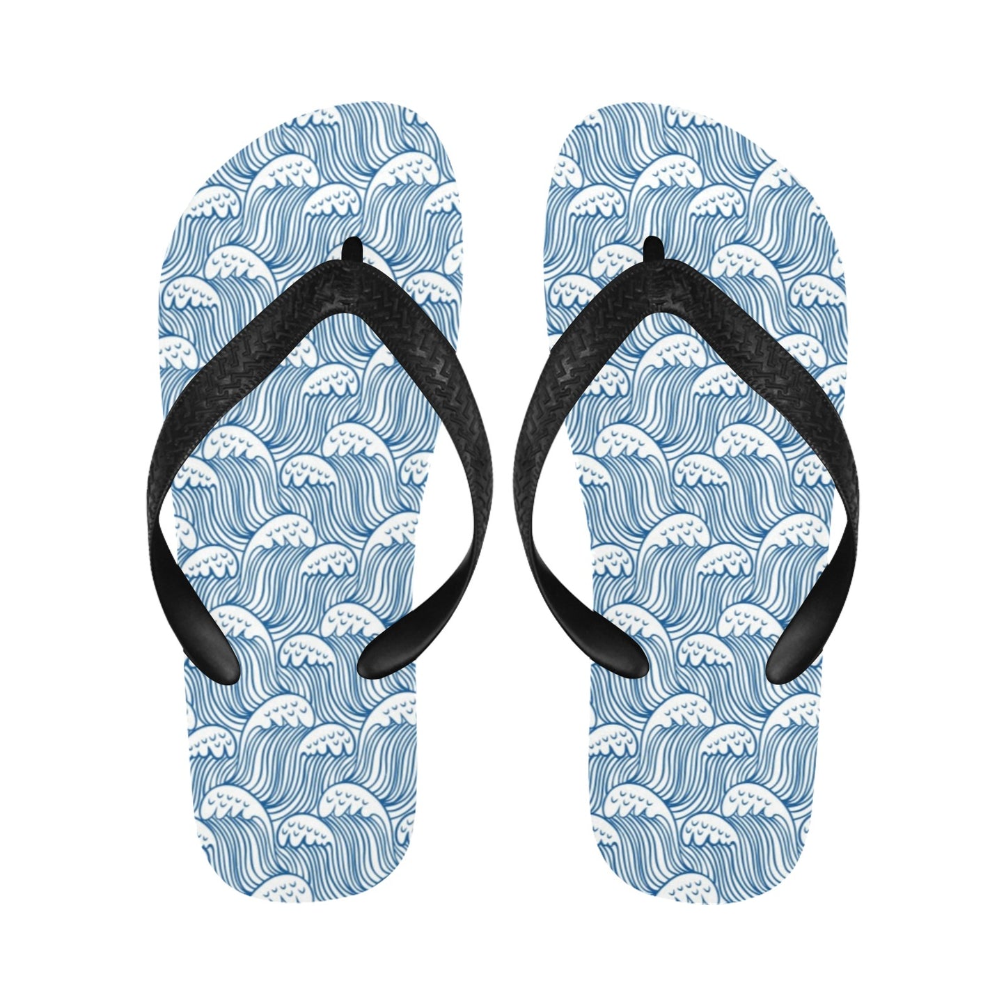 Wave Print Design LKS306 Flip Flops