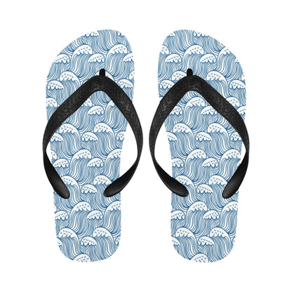 Wave Print Design LKS306 Flip Flops