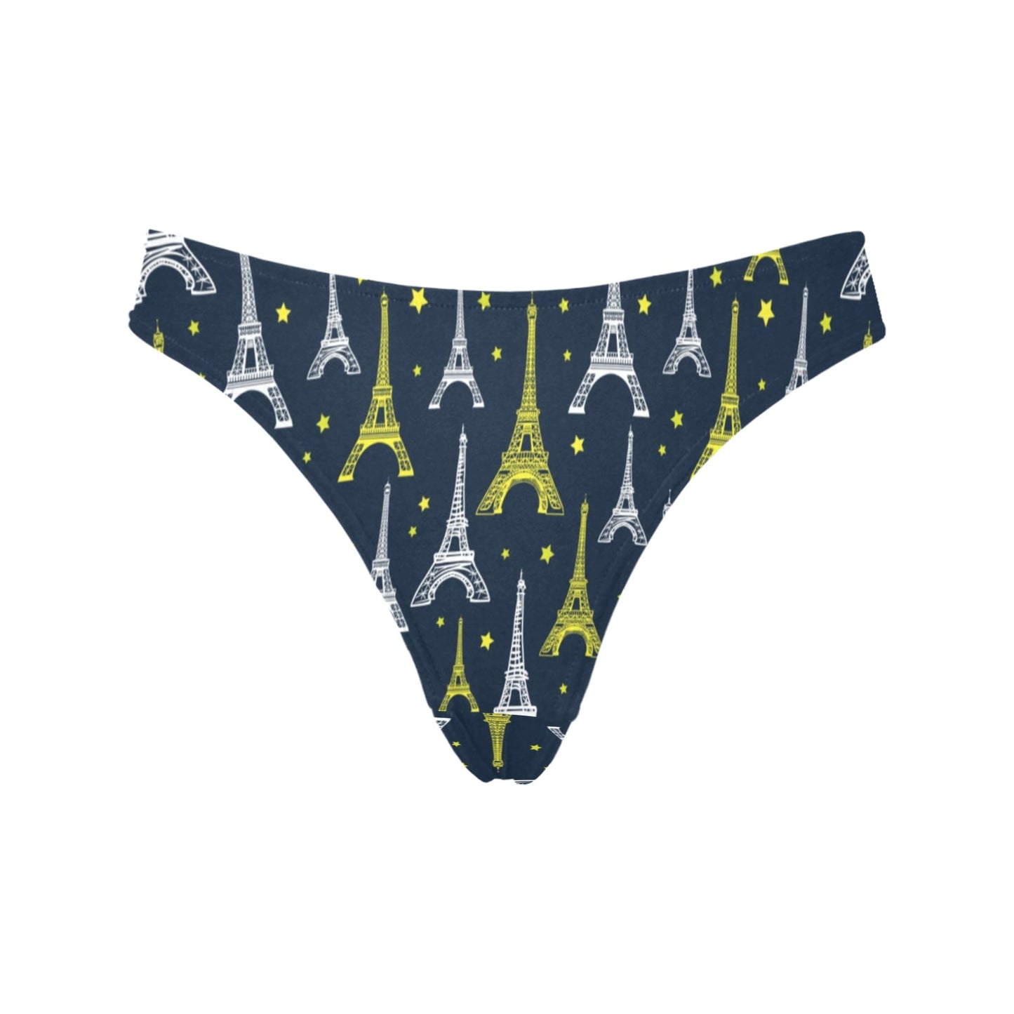 Eiffel Tower Star Print Women's Thongs