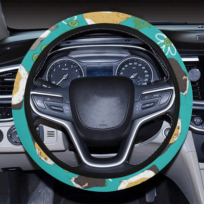 Guinea Pig Print Design LKS402 Steering Wheel Cover with Elastic Edge