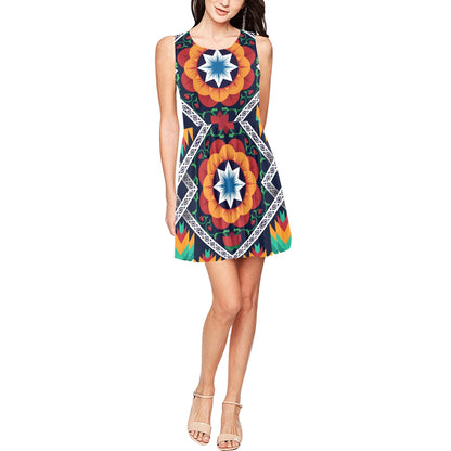 African Kente Sleeveless Dress