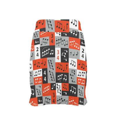 Music Note Design Themed Print 17" Golf & Pickleball Skort with Pockets