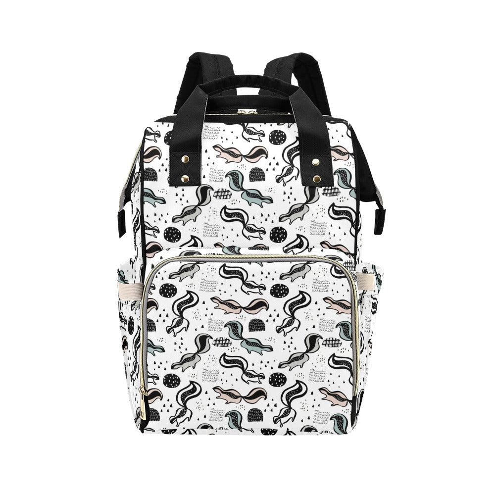 Skunk Print Design LKS303 Diaper Bag Backpack