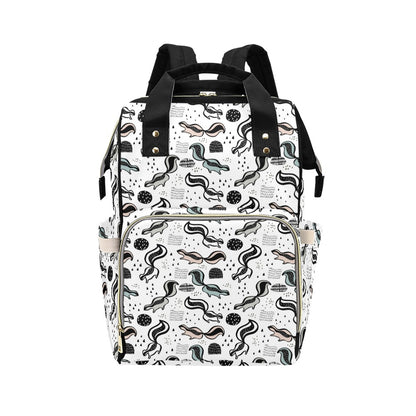 Skunk Print Design LKS303 Diaper Bag Backpack