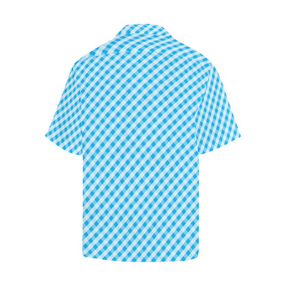 Gingham Print Design LKS401 Men's Men's Hawaiian Shirt