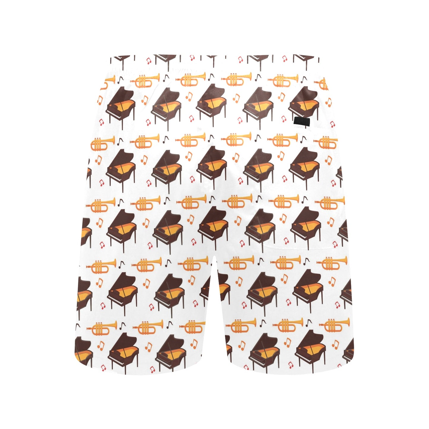 Piano Print Design LKS406 Men's Swim Trunks Beach Shorts
