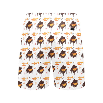Piano Print Design LKS406 Men's Swim Trunks Beach Shorts