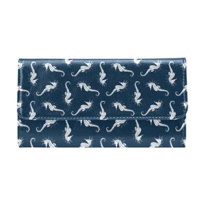 SeaHorse Print Design LKS402 Women's Trifold Wallet