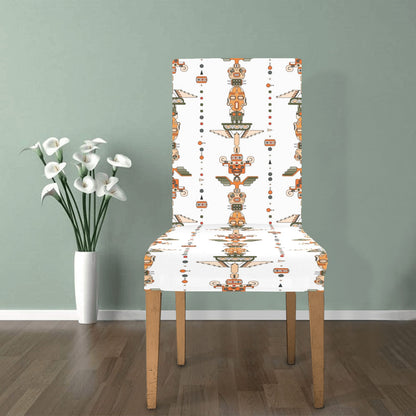 Totem Print Design LKS302 Dining Chair Slipcover