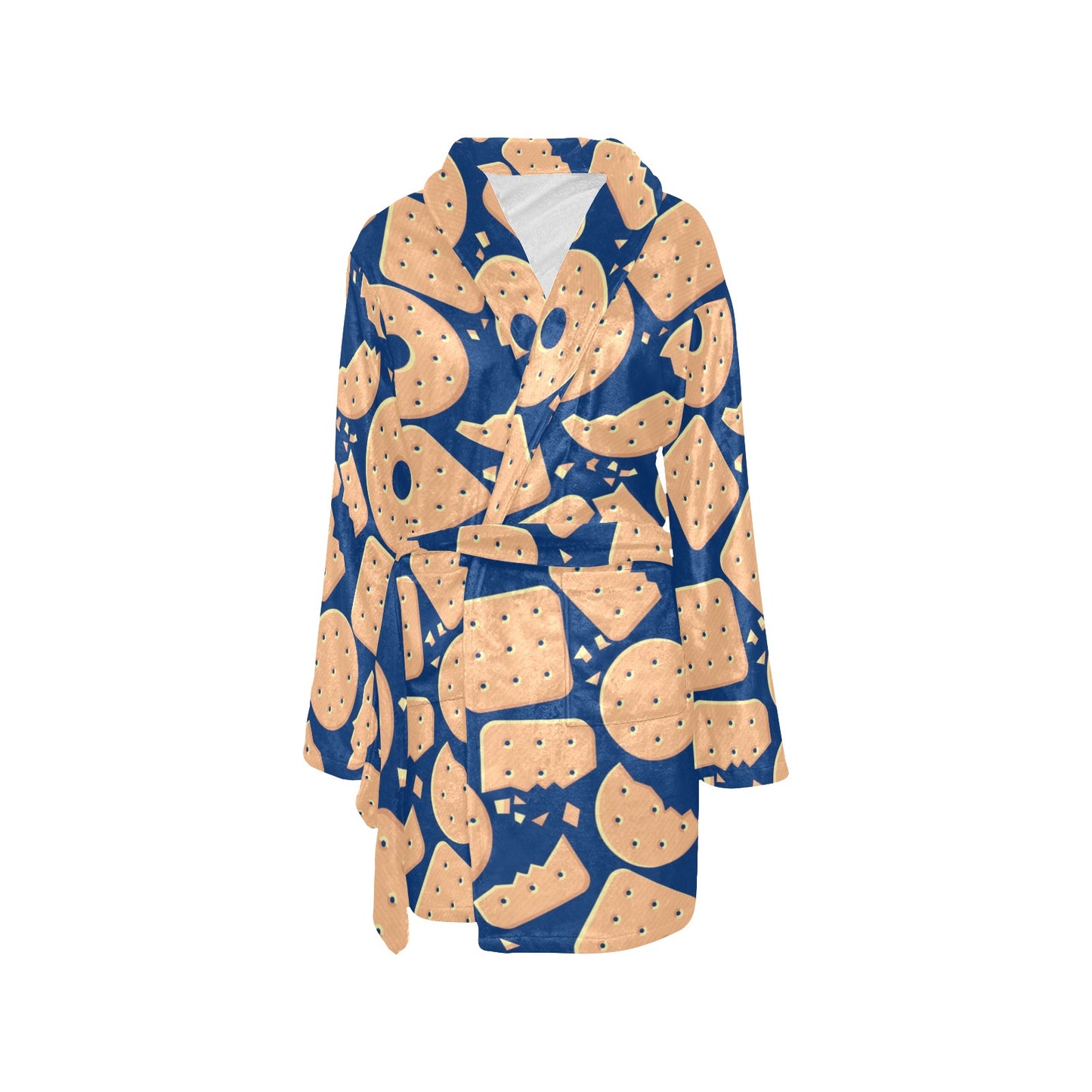 Cracker Pattern Print Design 03 Women's Fleece Robe