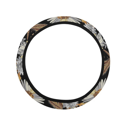 Steampunk Dragonfly Print Design LKS302 Steering Wheel Cover with Elastic Edge