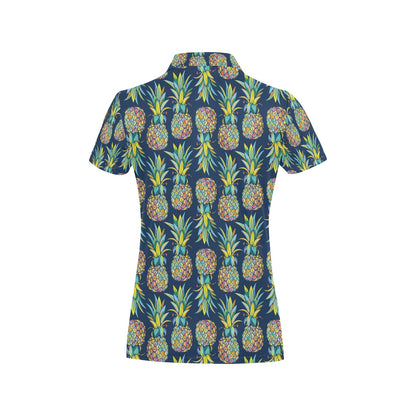 Pattern Tropical Palm Leaves Women's Polo Shirt