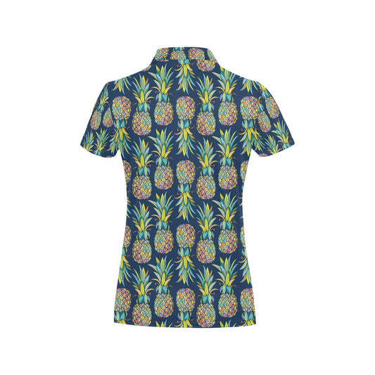 Pattern Tropical Palm Leaves Women's Polo Shirt