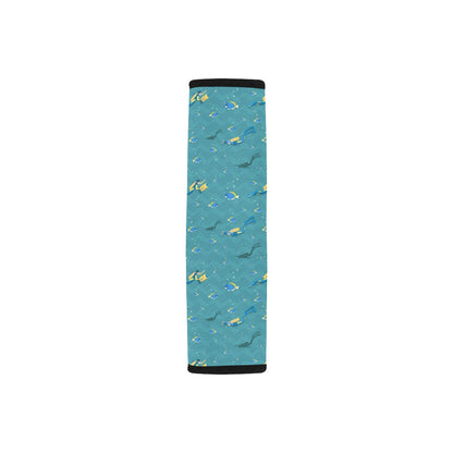 Scuba Driving Pattern Print Design LKS306 Car Seat Belt Cover