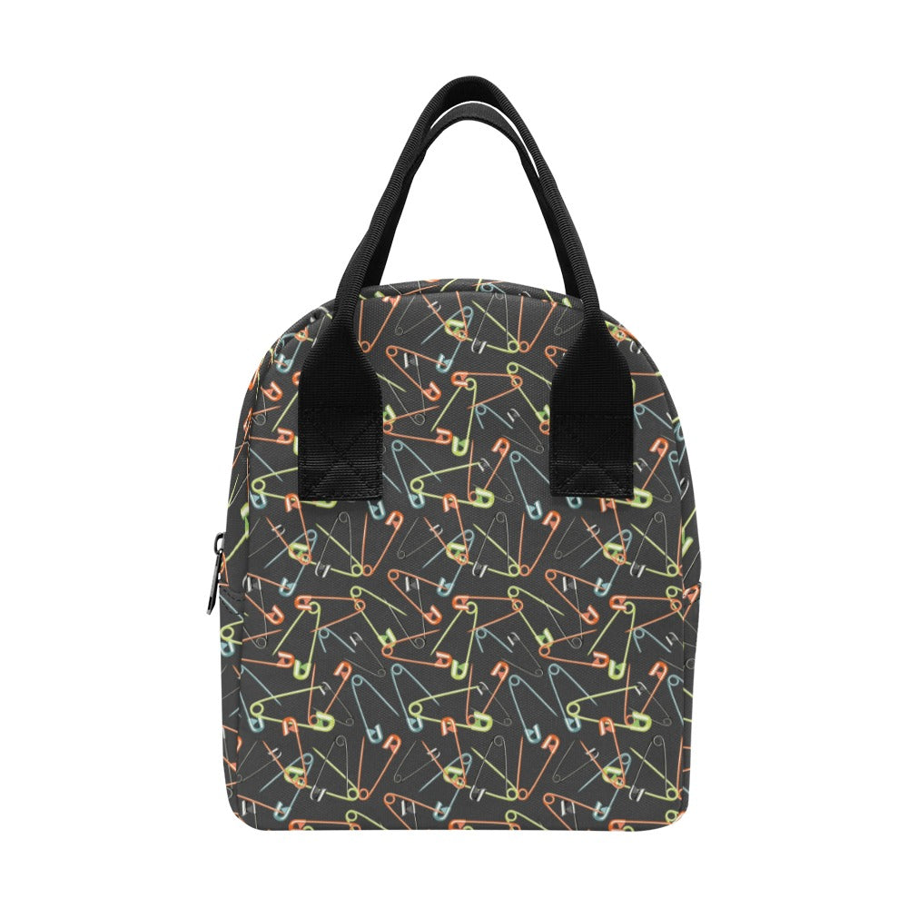 Safety Pin Print Design LKS301 Insulated Lunch Bag