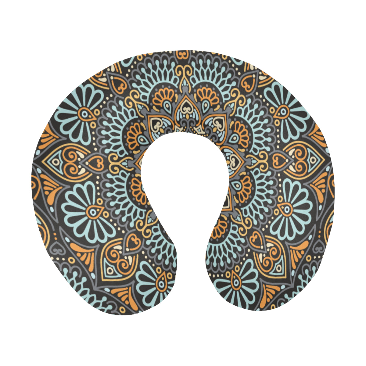 Mandala Pattern Print Design 05 U-Shaped Travel Neck Pillow