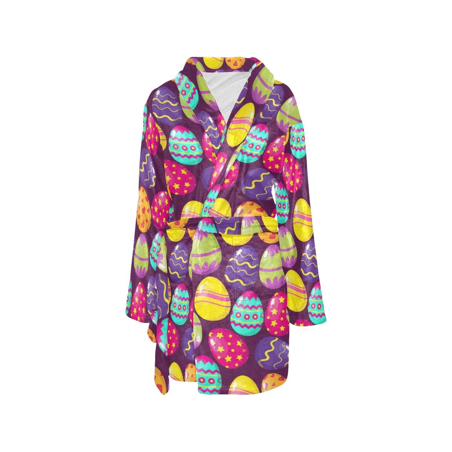 Easter Eggs Pattern Print Design RB04 Women's Fleece Robe