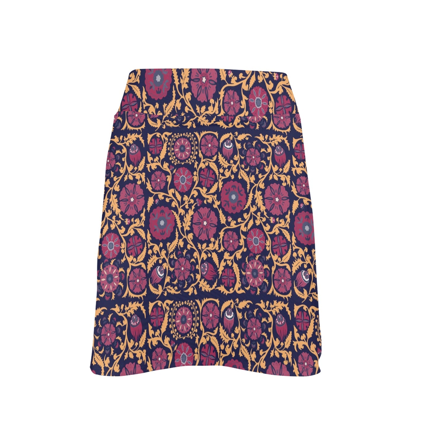 Suzani Print Design LKS303 17" Golf & Pickleball Skort with Pockets