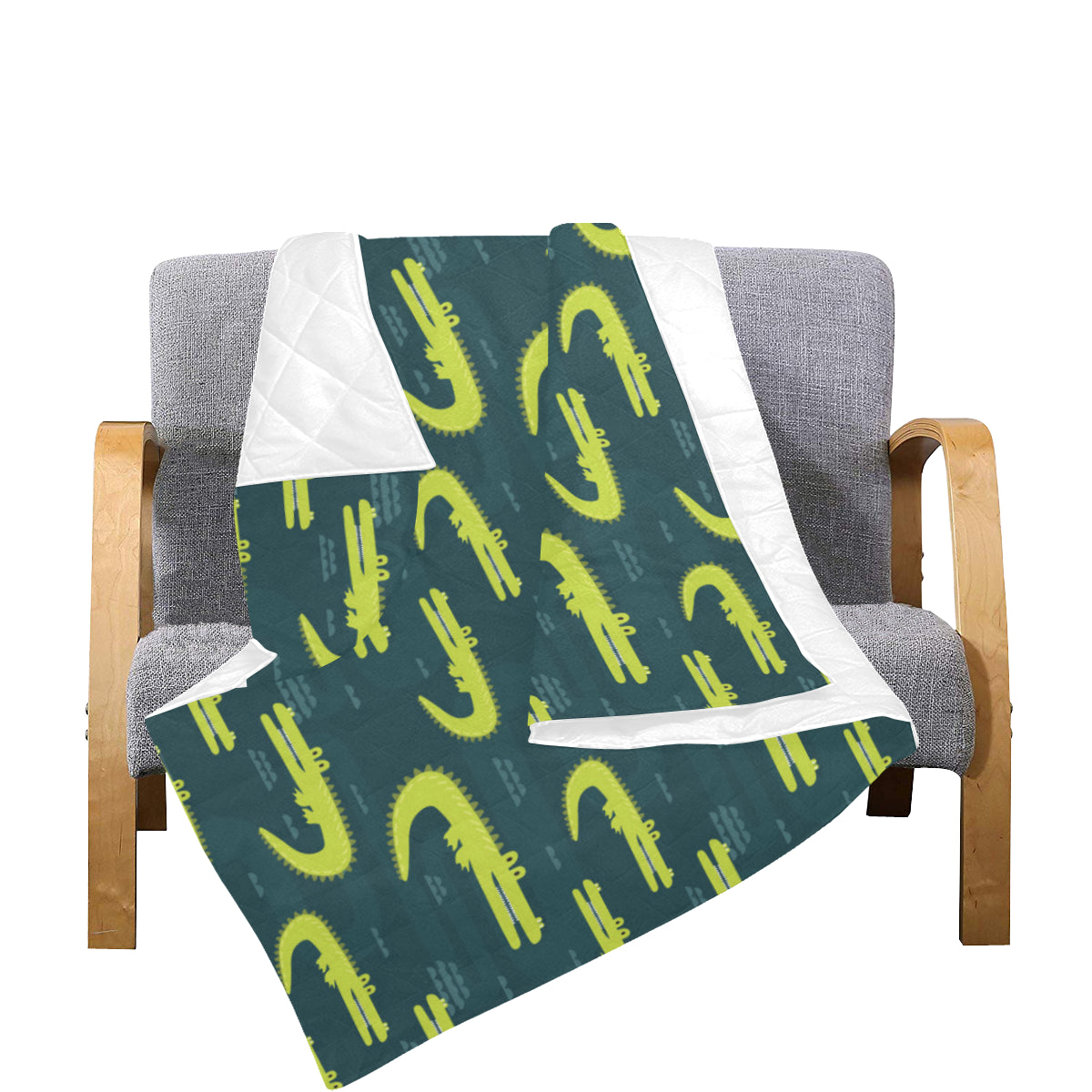Alligator Pattern Print Design 03 Premium Quilt