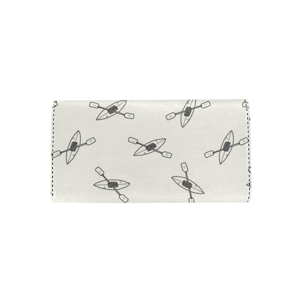 Kayak Pattern Print Design 01 Women's Trifold Wallet