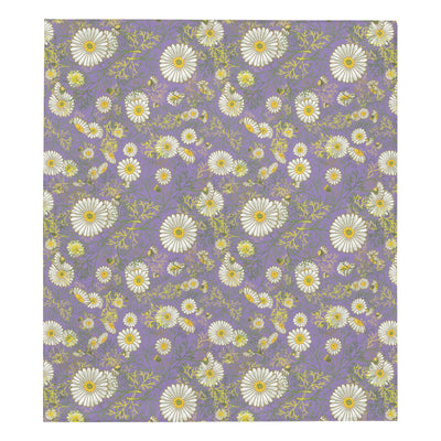 Daisy Pattern Print Design DS011 Premium Quilt