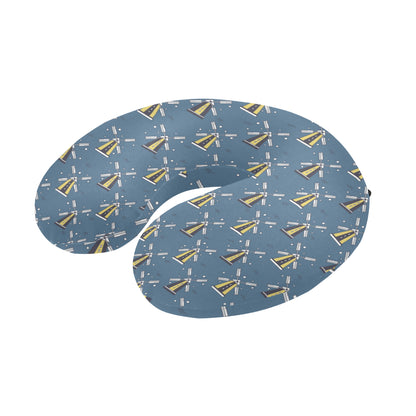 Windmill Pattern Print Design 03 U-Shaped Travel Neck Pillow