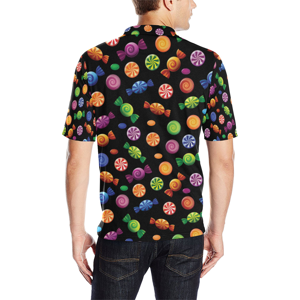 Candy Pattern Print Design 01 Men Polo Shirt