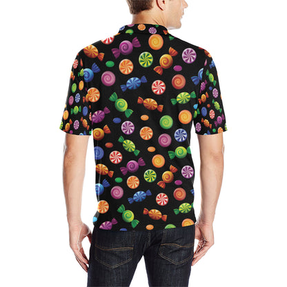 Candy Pattern Print Design 01 Men Polo Shirt
