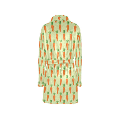 Carrot Pattern Print Design 02 Women's Fleece Robe