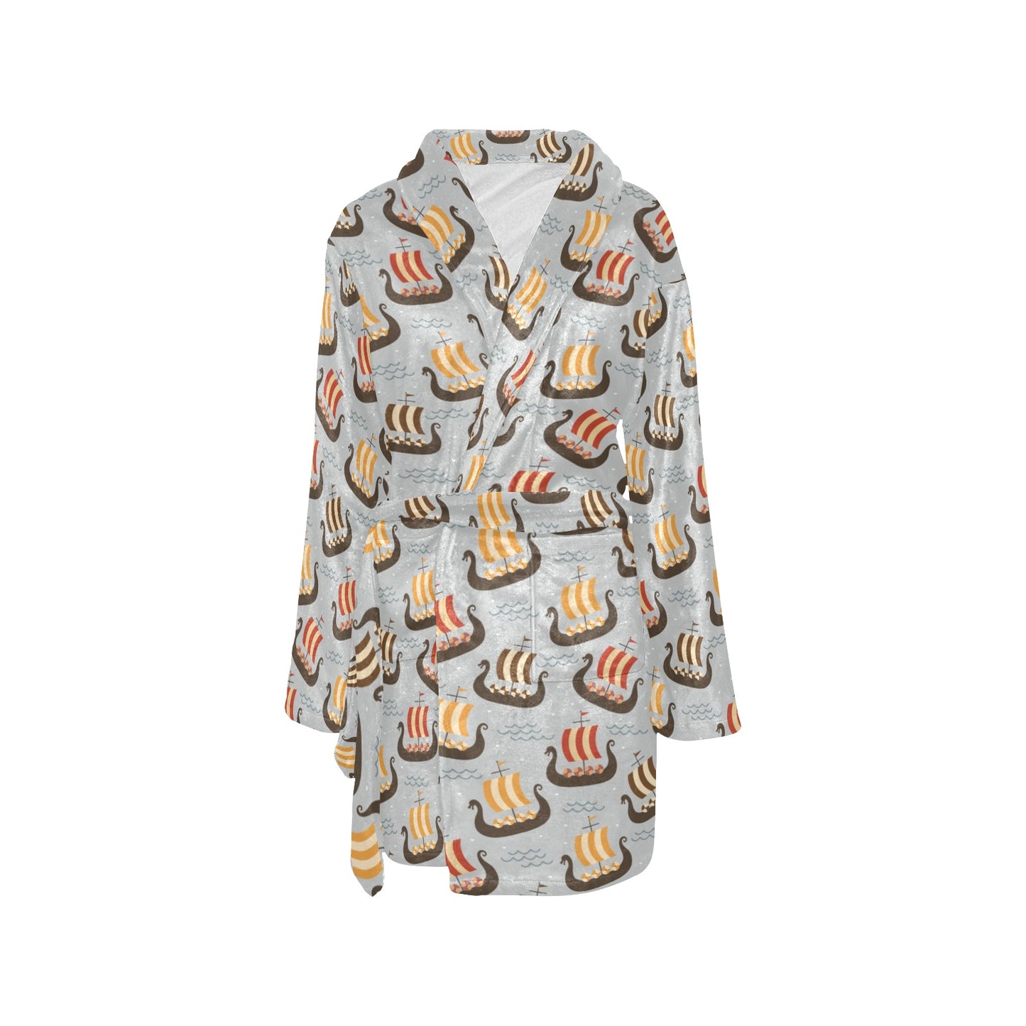 Vikings Print Design LKS308 Women's Fleece Robe