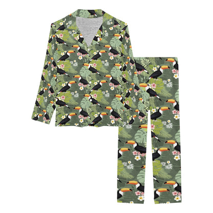 Toucan Print Design LKS304 Women's Long Pajama Set