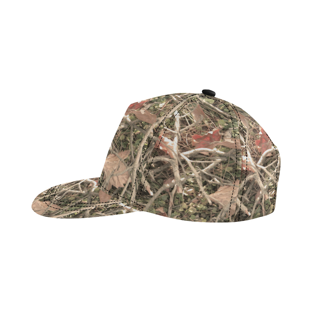Camouflage Realistic Tree Authumn Print Snapback Cap